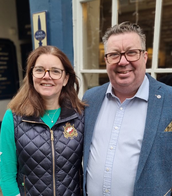 Shaun and Emma, your hosts at The Golden Cross, Cirencester